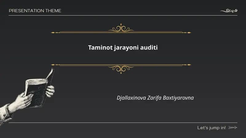 Taminot jarayoni auditi