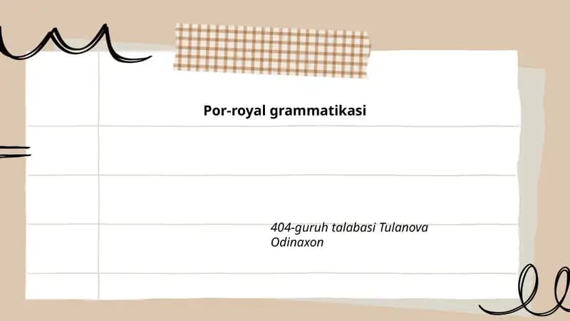 Por-royal grammatikasi