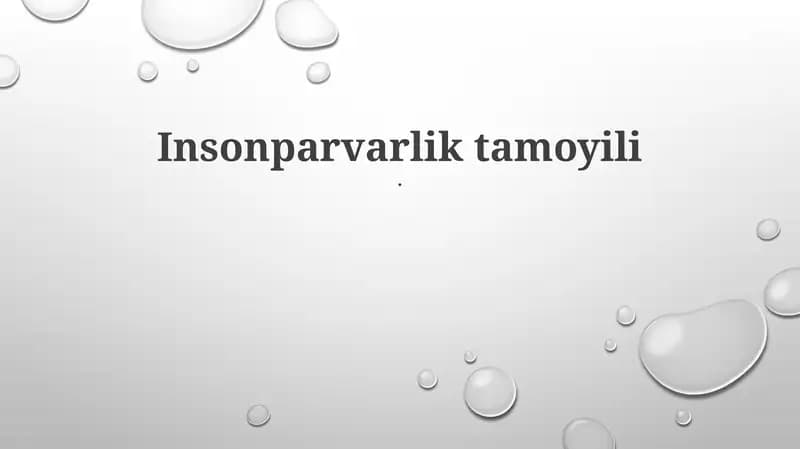 Insonparvarlik tamoyili