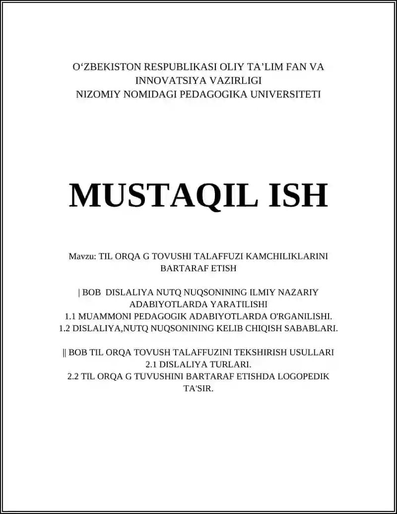 Nutq nuqsonlarini pedagogik adabiyotlarda tahlil qilish