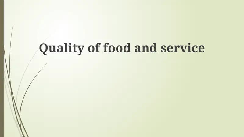 Delivering Exceptional Food and Service Quality
