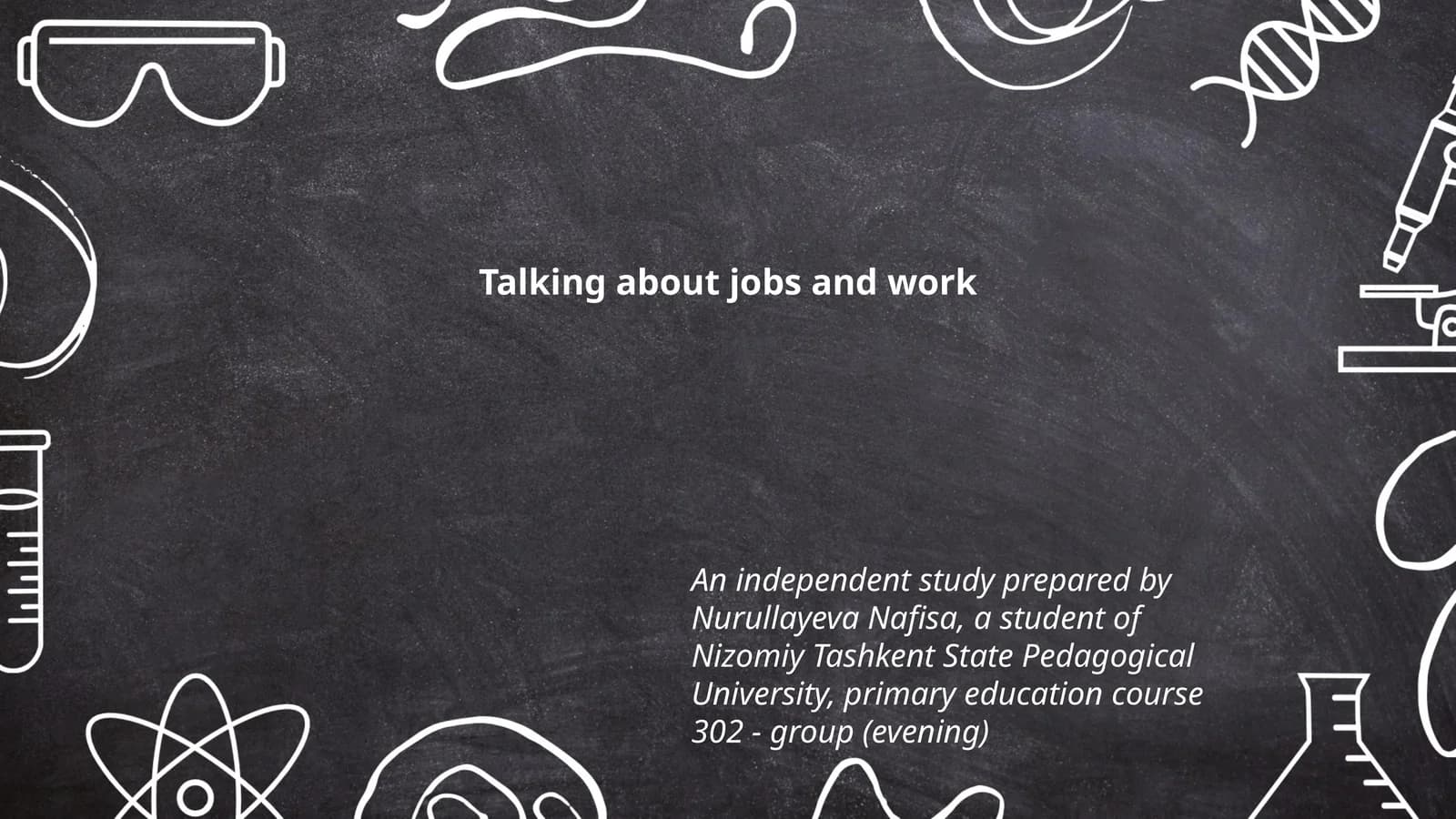 Talking about jobs and work