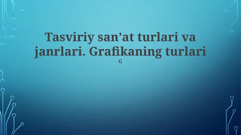 Tasviriy sanʼat turlari va janrlari
