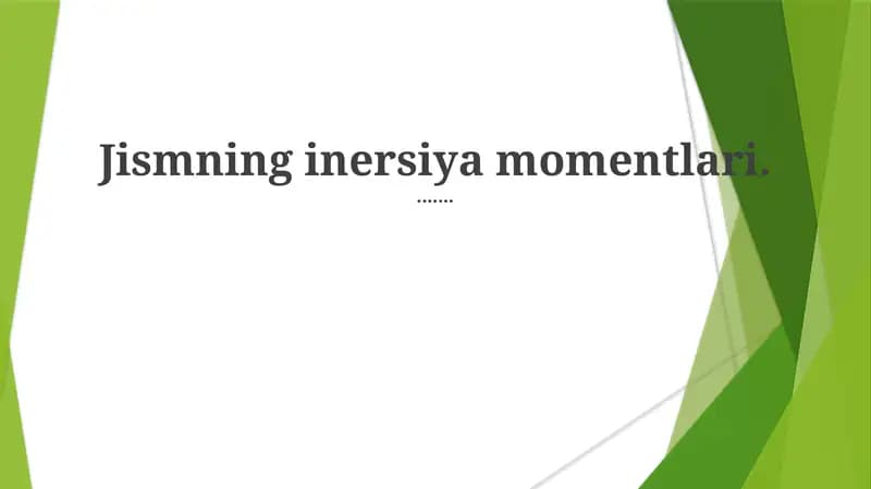 Inqorsion Momentlar