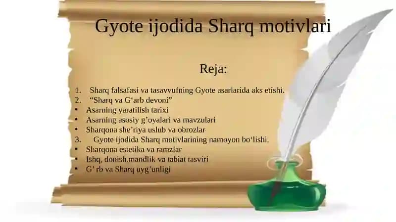 Gyoteijodida Sharq motivlari