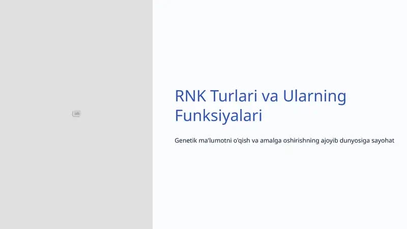 RNK Turlari va Ularning Funksiyalari