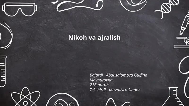 Nikoh va ajralish
