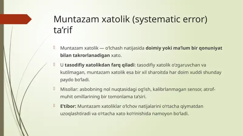 Muntazam xatolik