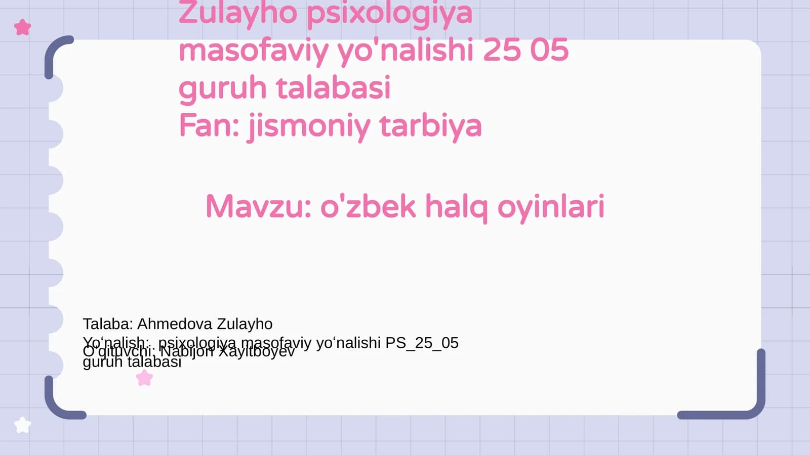O'zbek halq oyinlari