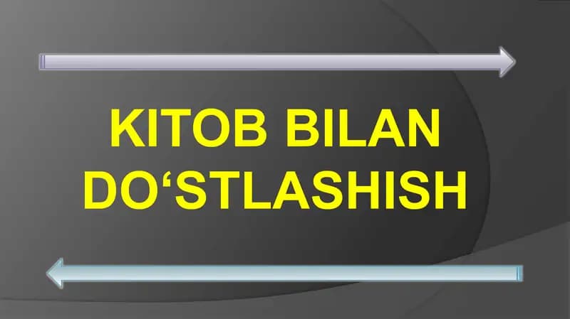 Kitob bilan do'stlashish