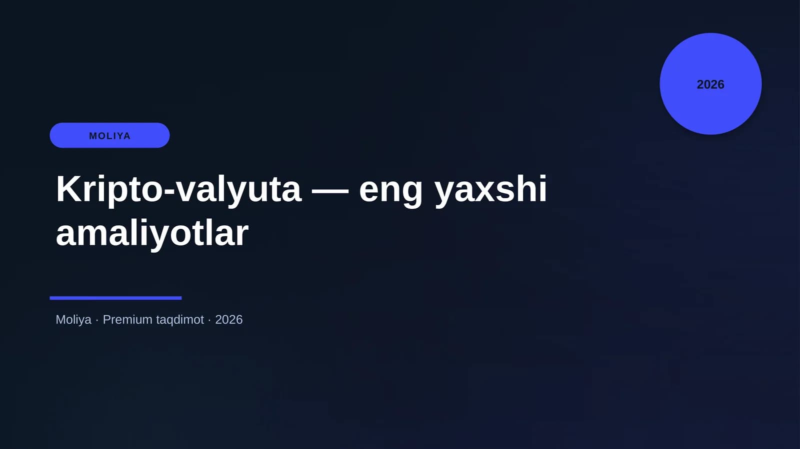 Kripto-valyuta — eng yaxshi amaliyotlar