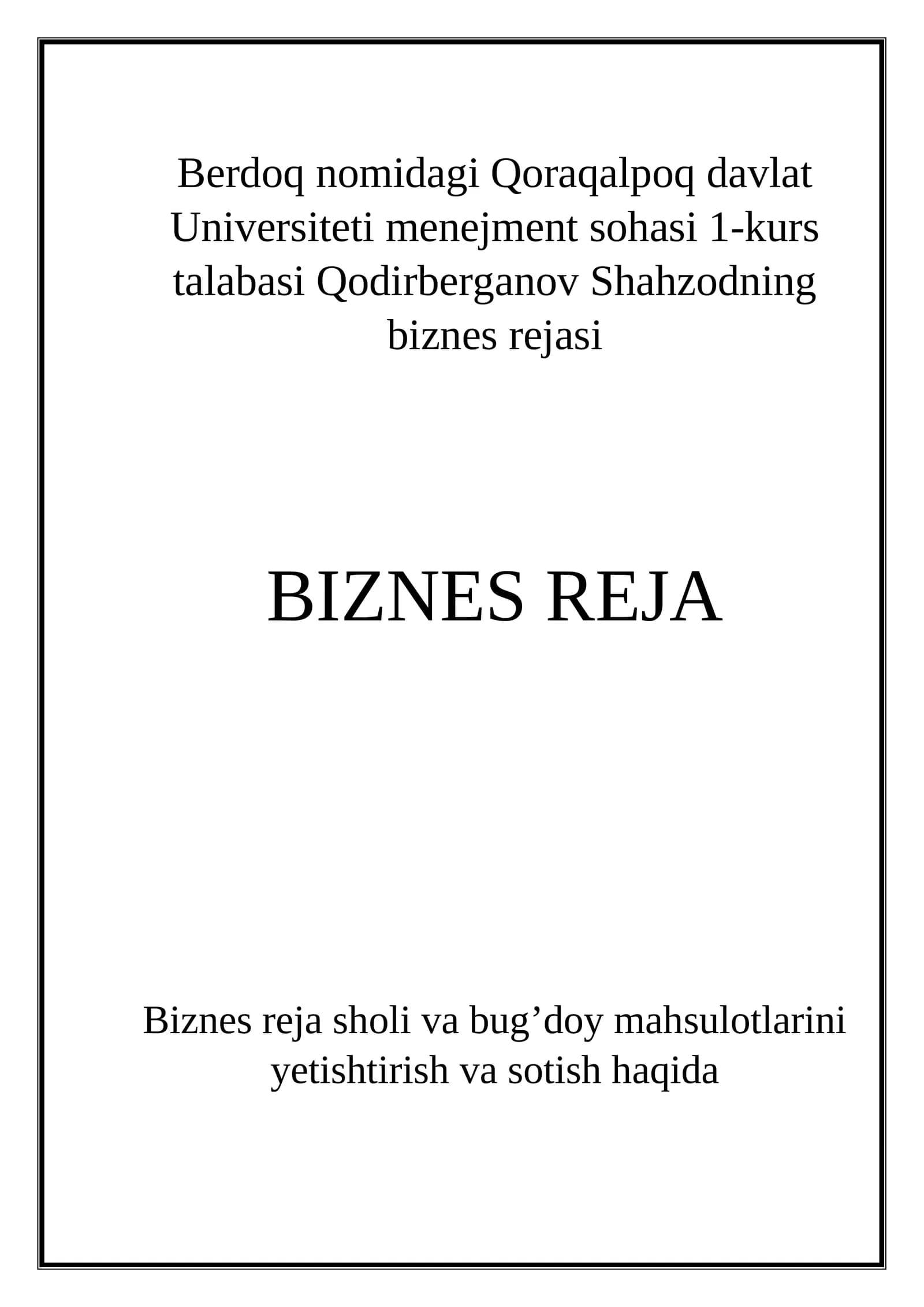 BIZNES REJA