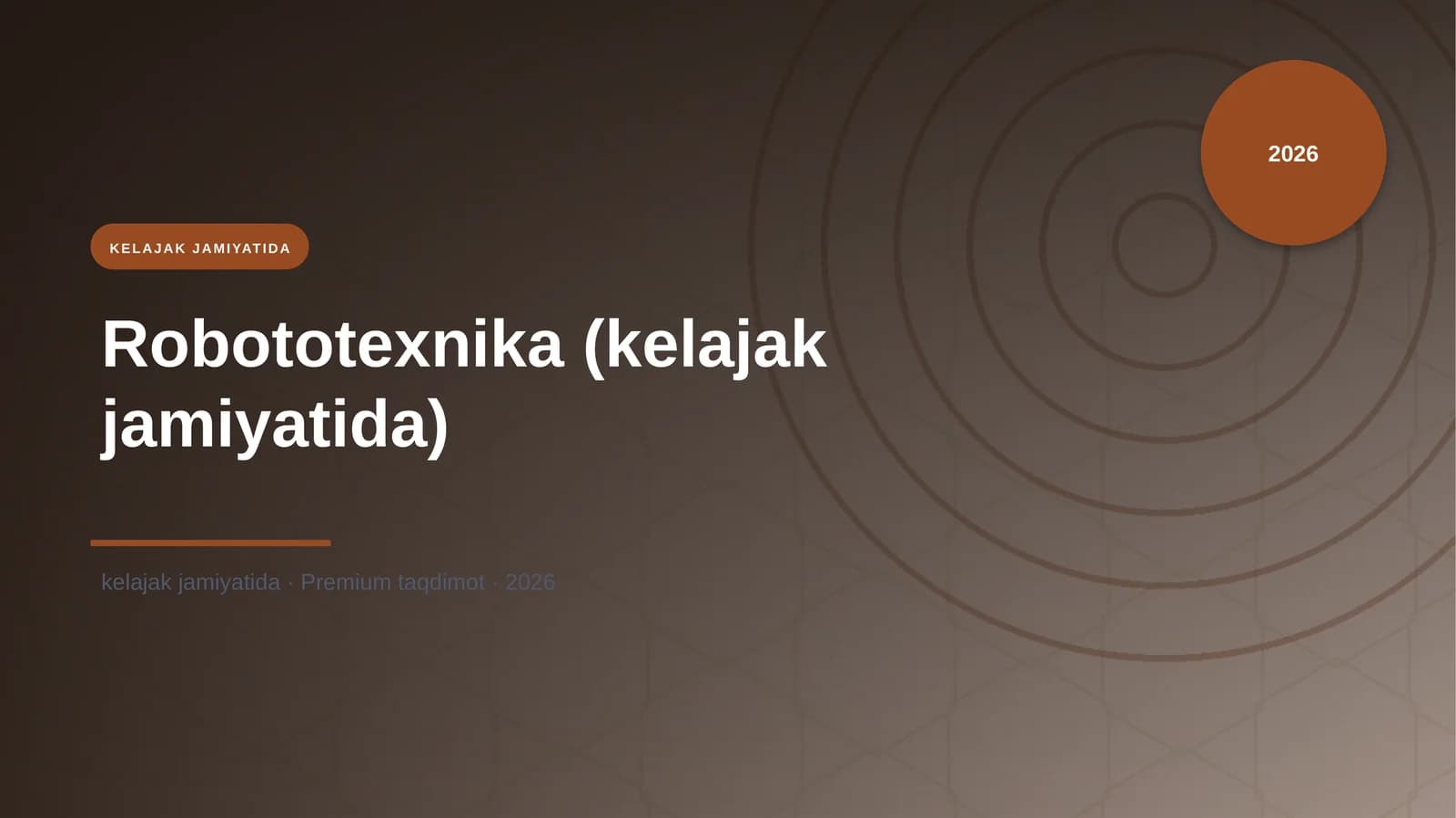 Robototexnika (kelajak jamiyatida)