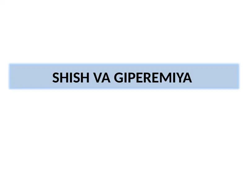 SHISH VA GIPEREMIYA