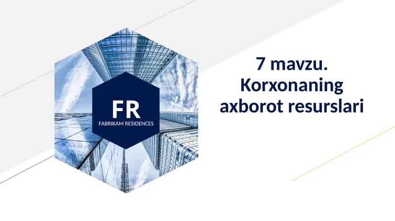 Korxonaning axborot resurslari