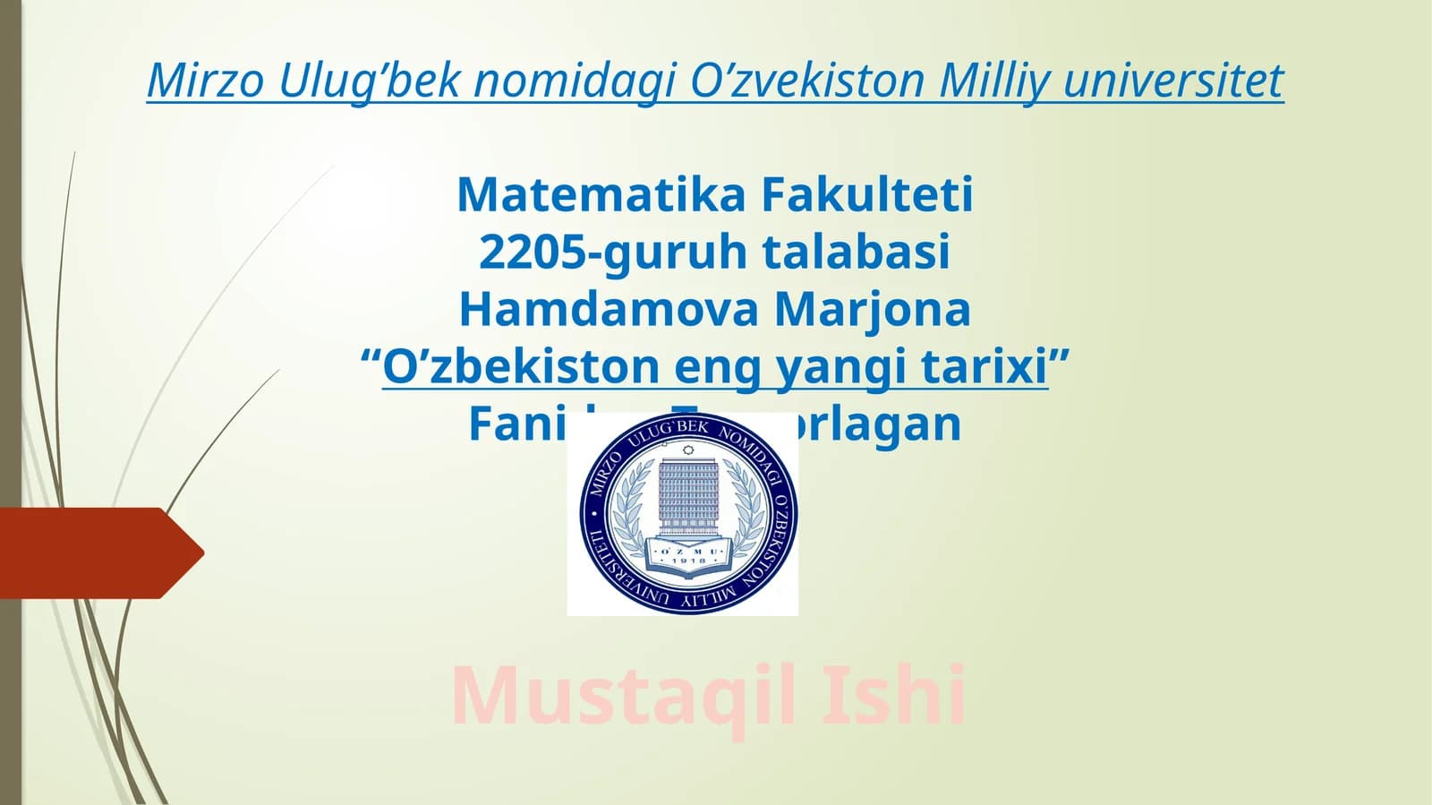 O’zbekiston eng yangi tarixi