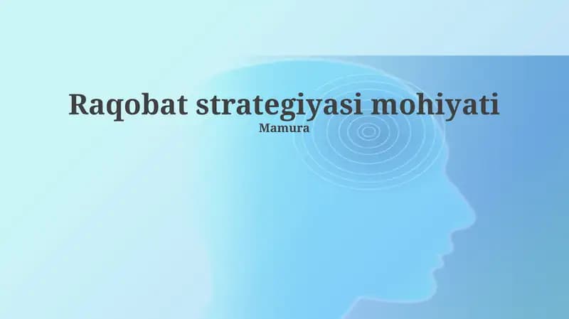 Raqobat strategiyasi mohiyati