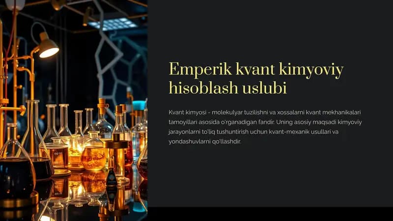 Emperik kvant kimyoviy hisoblash uslubi