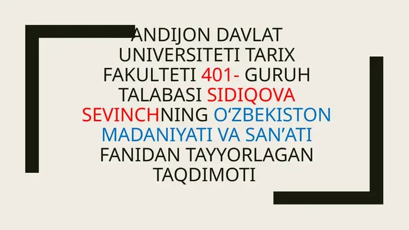 Mustaqillik Yillarida Kashtachilik San’ati Tarixi