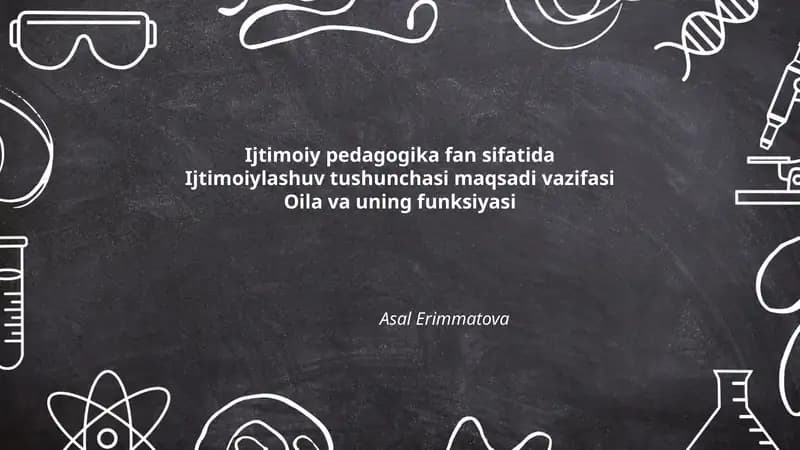 Ijtimoiy pedagogika fan sifatida