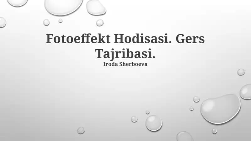 Fotoeffekt Hodisasi