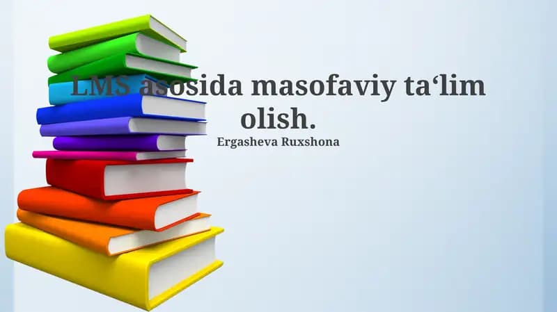 Masofaviy ta‘lim LMS olish