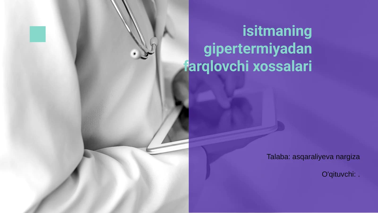 Isitmaning gipertermiyadan farqlovchi xossalari