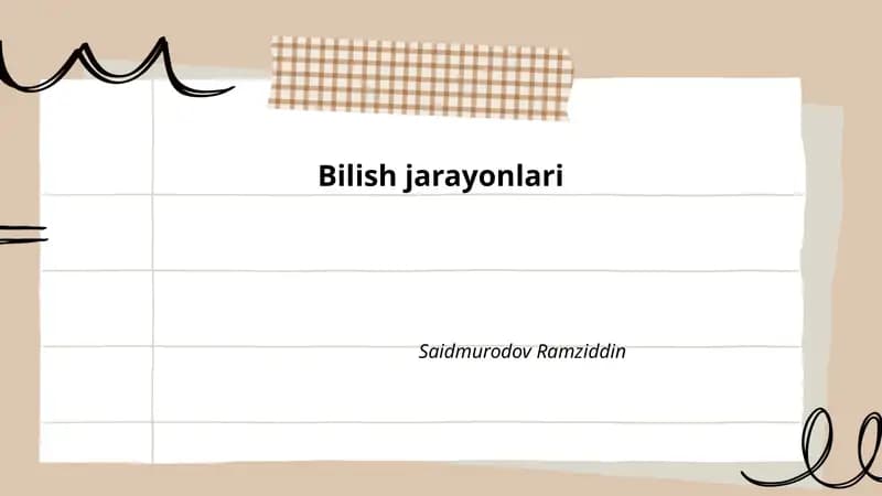 Bilish jarayonlari