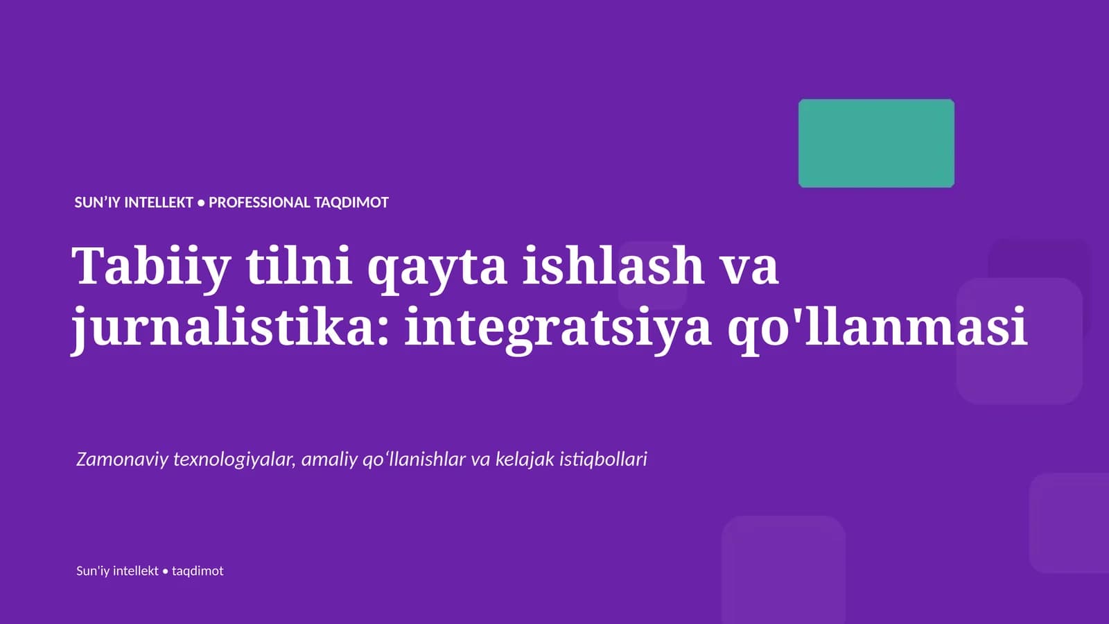 Tabiiy tilni qayta ishlash va jurnalistika: integratsiya qo'llanmasi