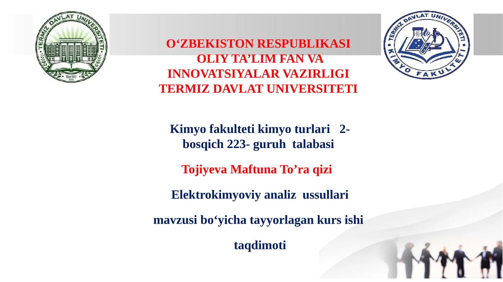 Elektrokimyoviy analiz usullari