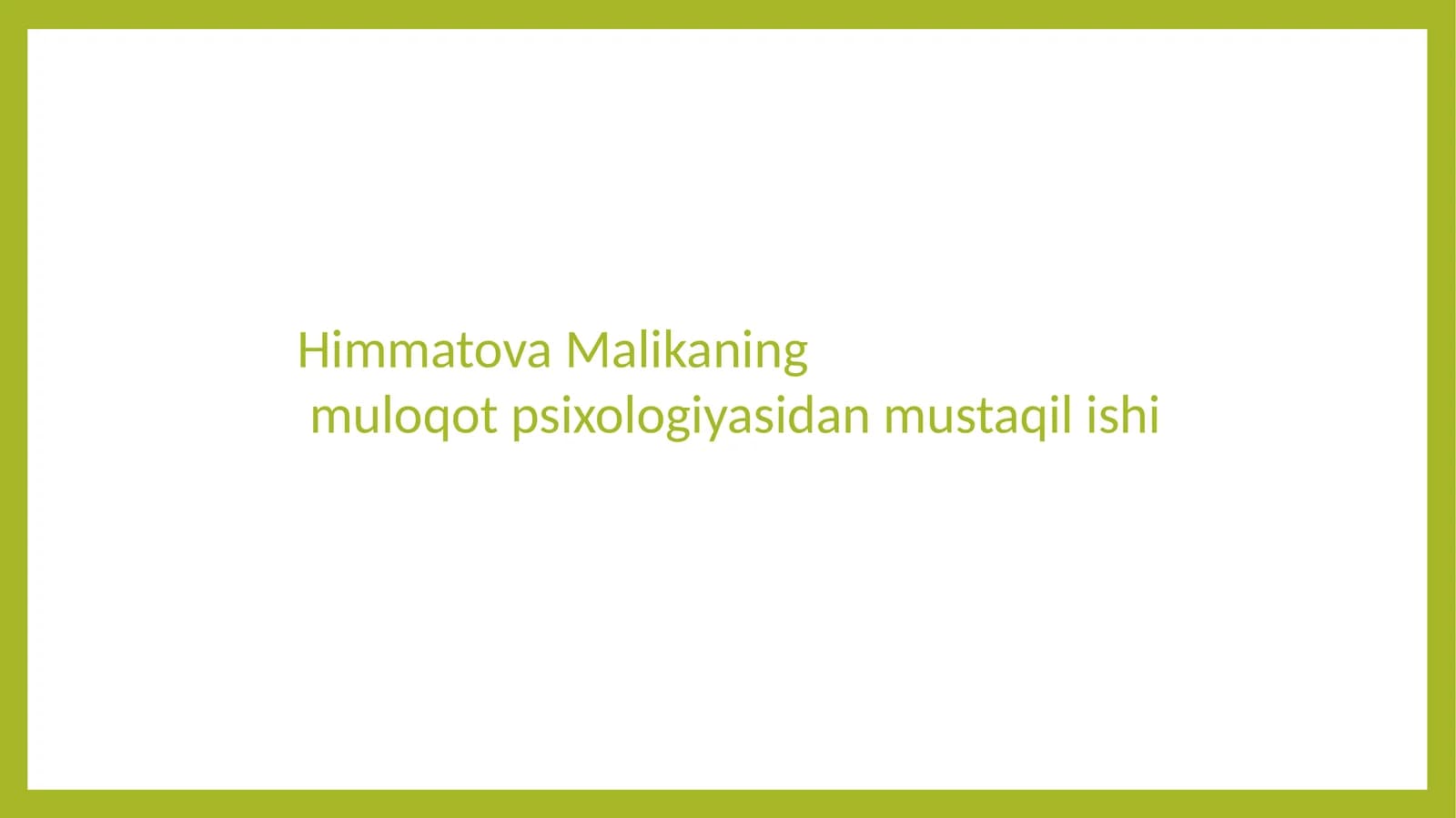 Muloqot psixologiyasi