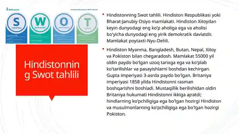 Hindistonning Swot tahlili
