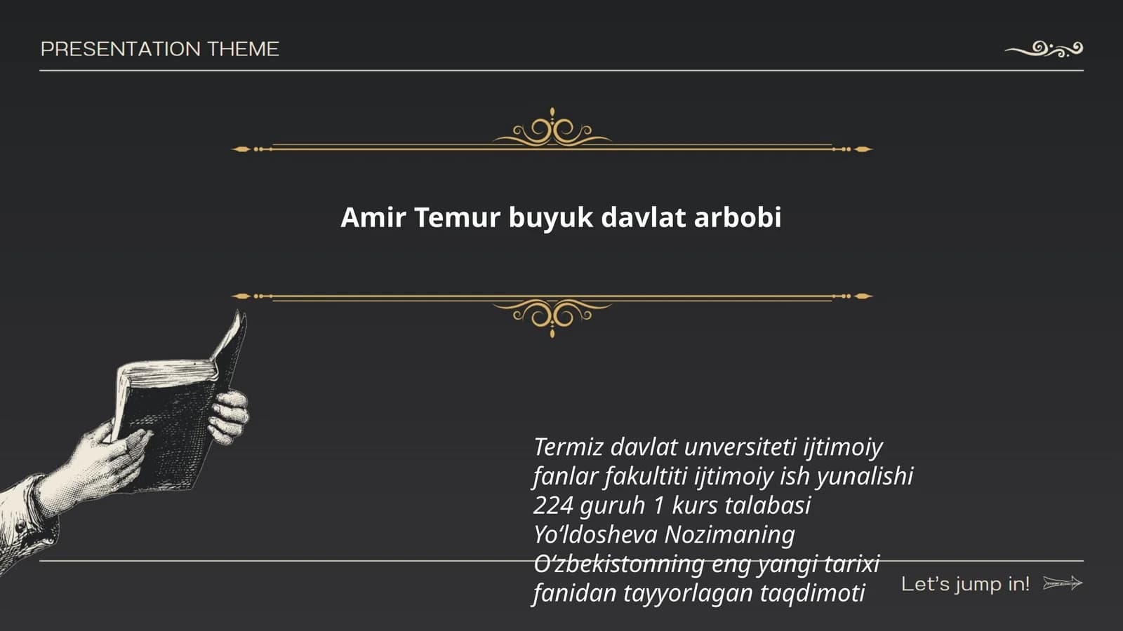 Oʻzbekistonning eng yangi tarixi fanidan tayyorlagan taqdimoti