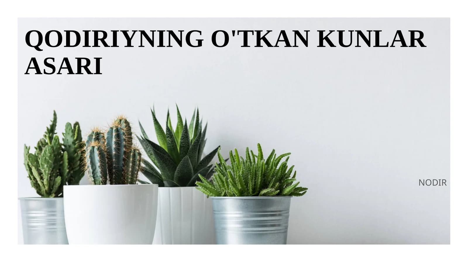 QODIRIYNING O'TKAN KUNLAR ASARI