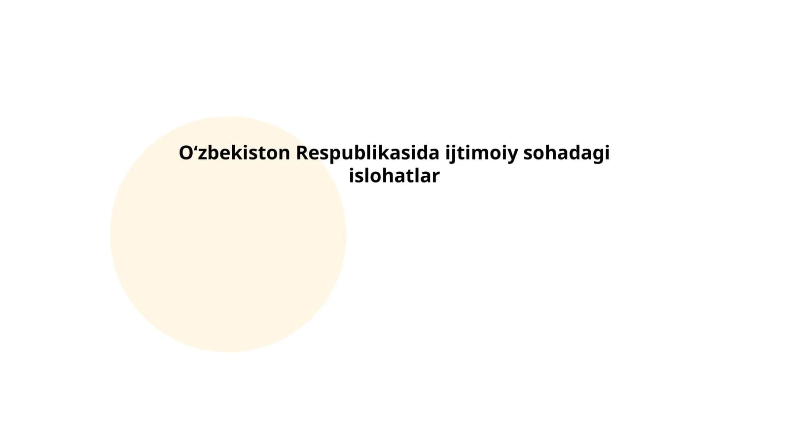 Ta'lim tizimining islohoti