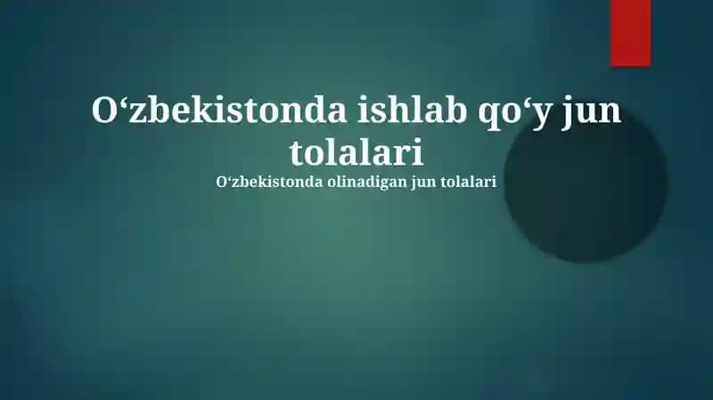 Oʻzbekistonda ishlab qoʻy jun tolalari