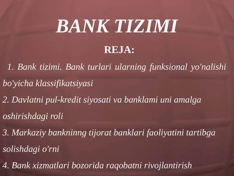 Bank Tizimi