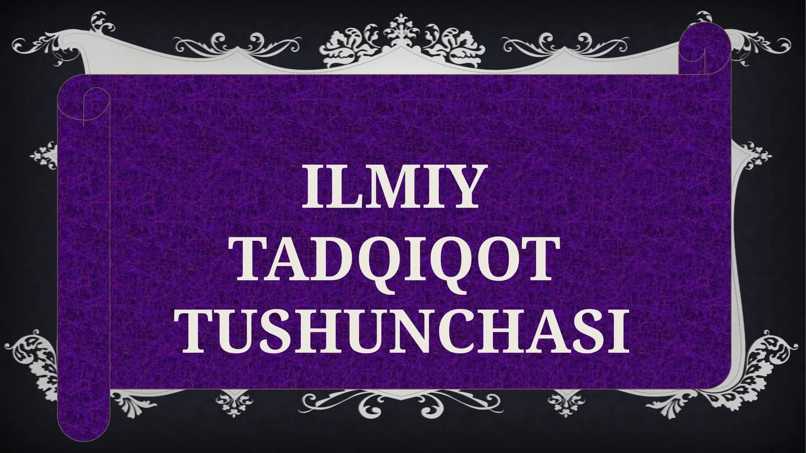 ILMIY TADQIQOT