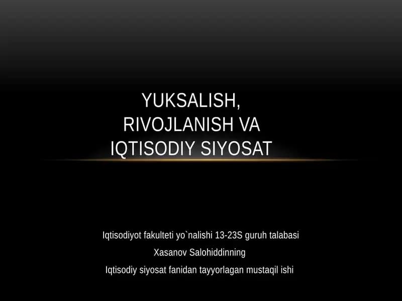 Iqtisodiysiyosat