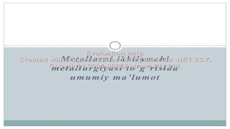 Metallarni ikkilamchi metallurgiyasi