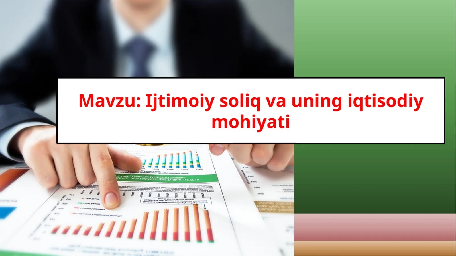 Ijtimoiy soliq va uning iqtisodiy mohiyati