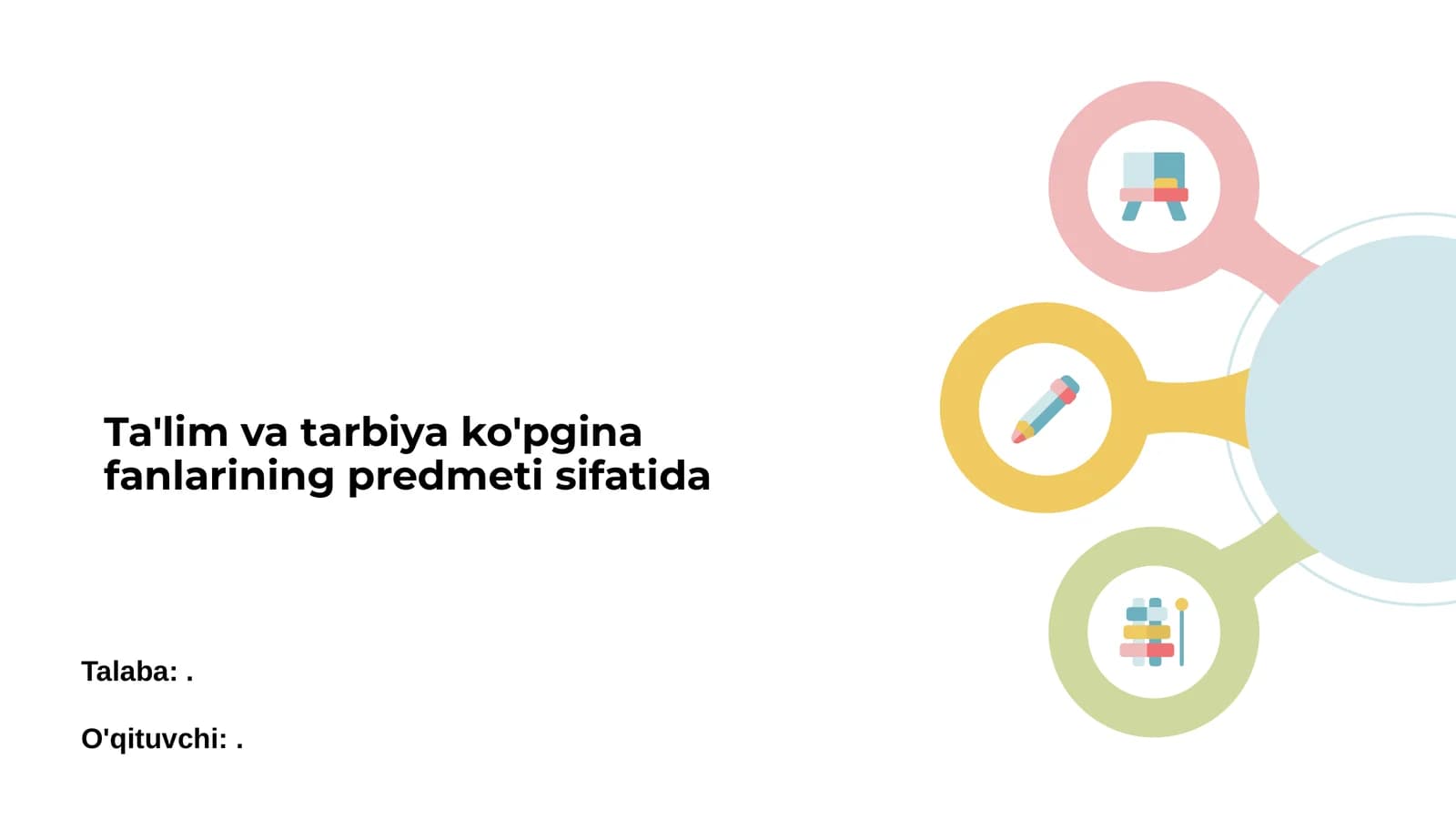 Ta'lim va Tarbiya Fanlari