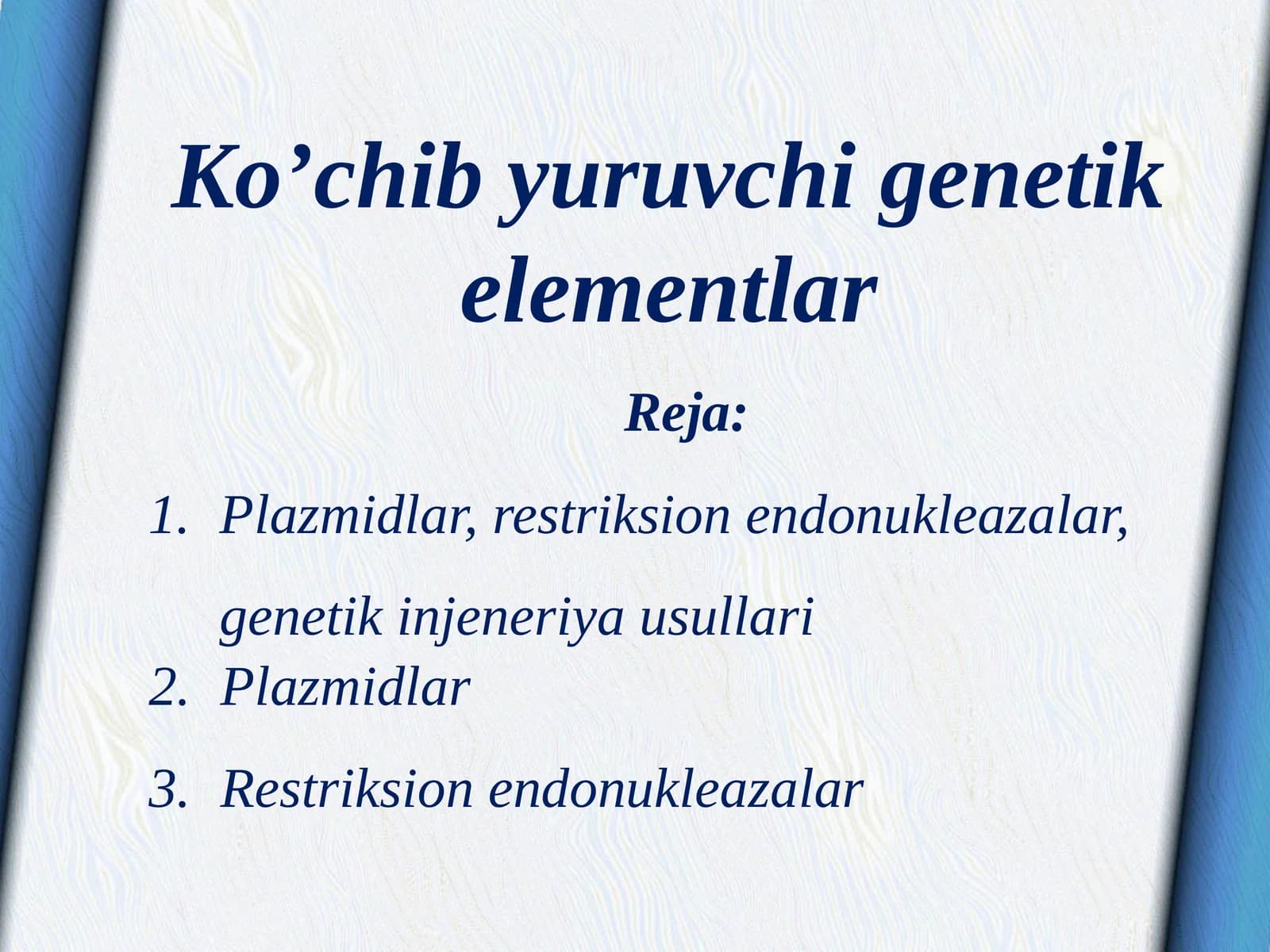 Ko’chib yuruvchi genetik elementlar