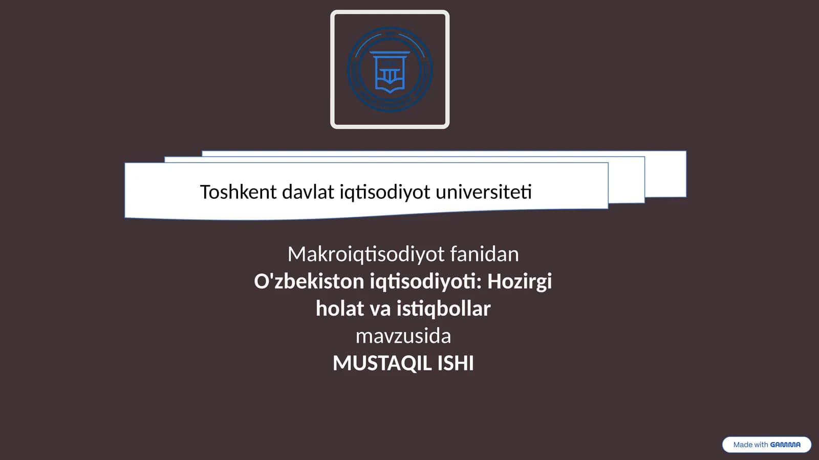 O'zbekiston iqtisodiyoti: Hozirgi holat va istiqbollar