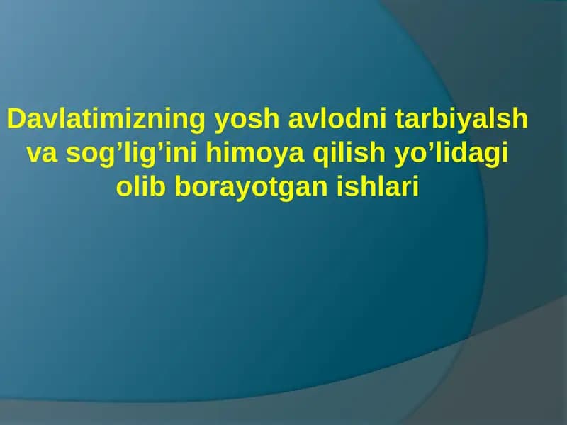 Barkamol avlod yili