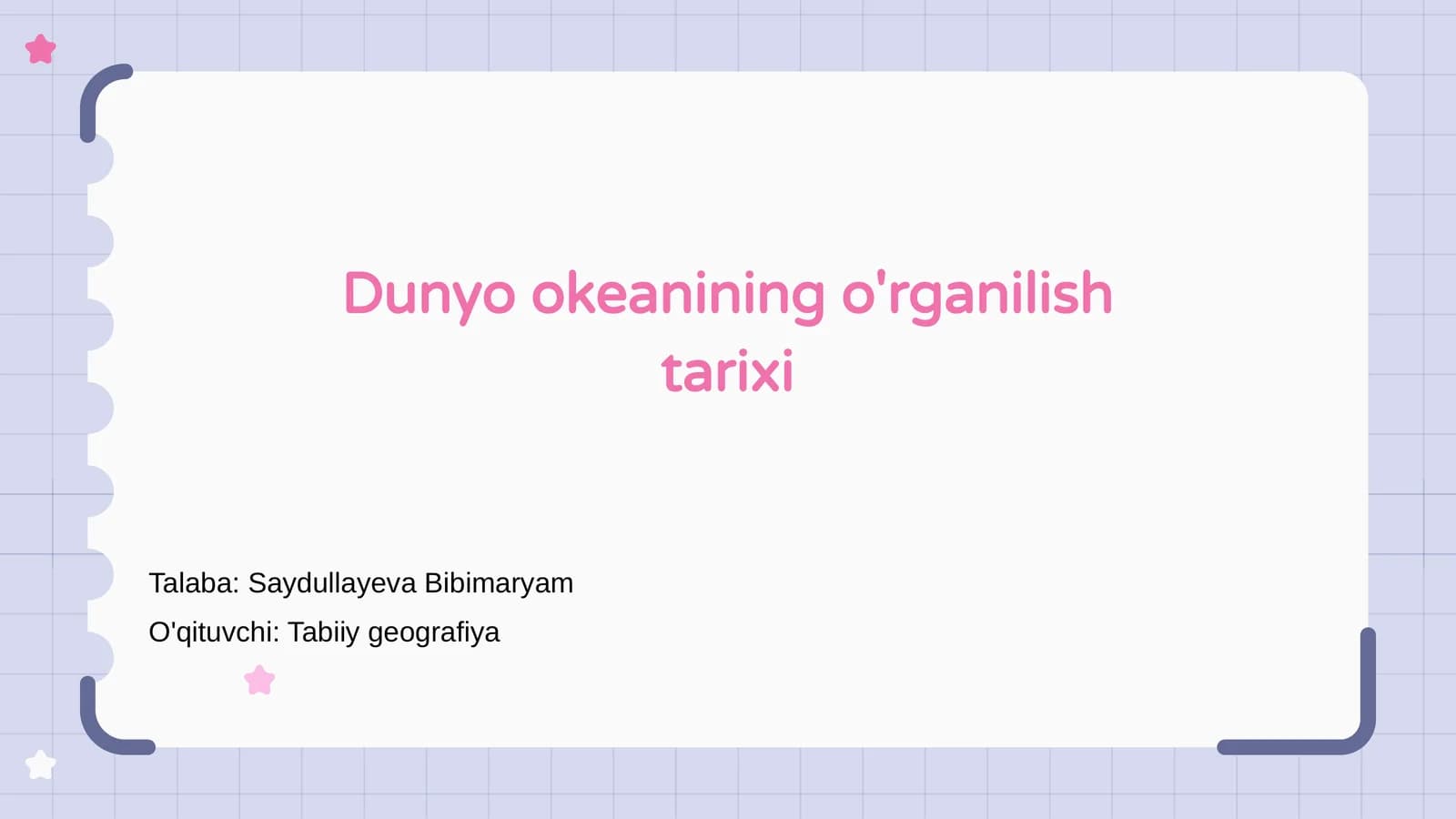 Dunyo okeanining o'rganilish tarixi