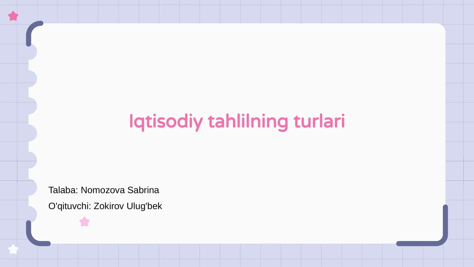 Iqtisodiy tahlilning turlari