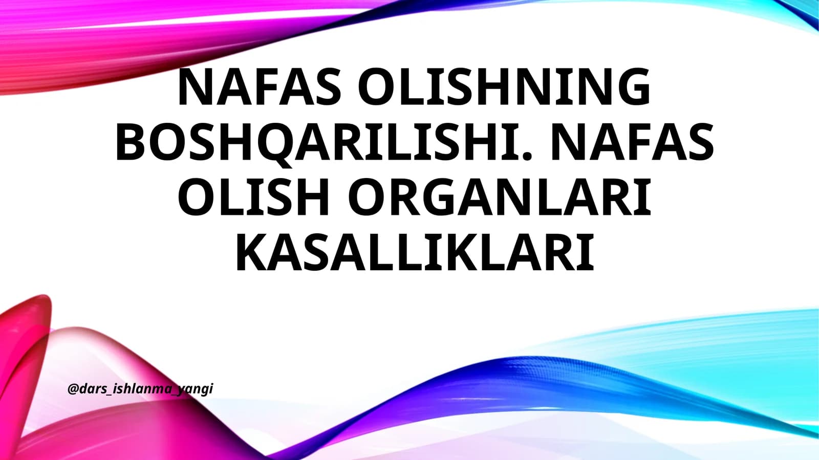 Nafas olishning boshqarilishi
