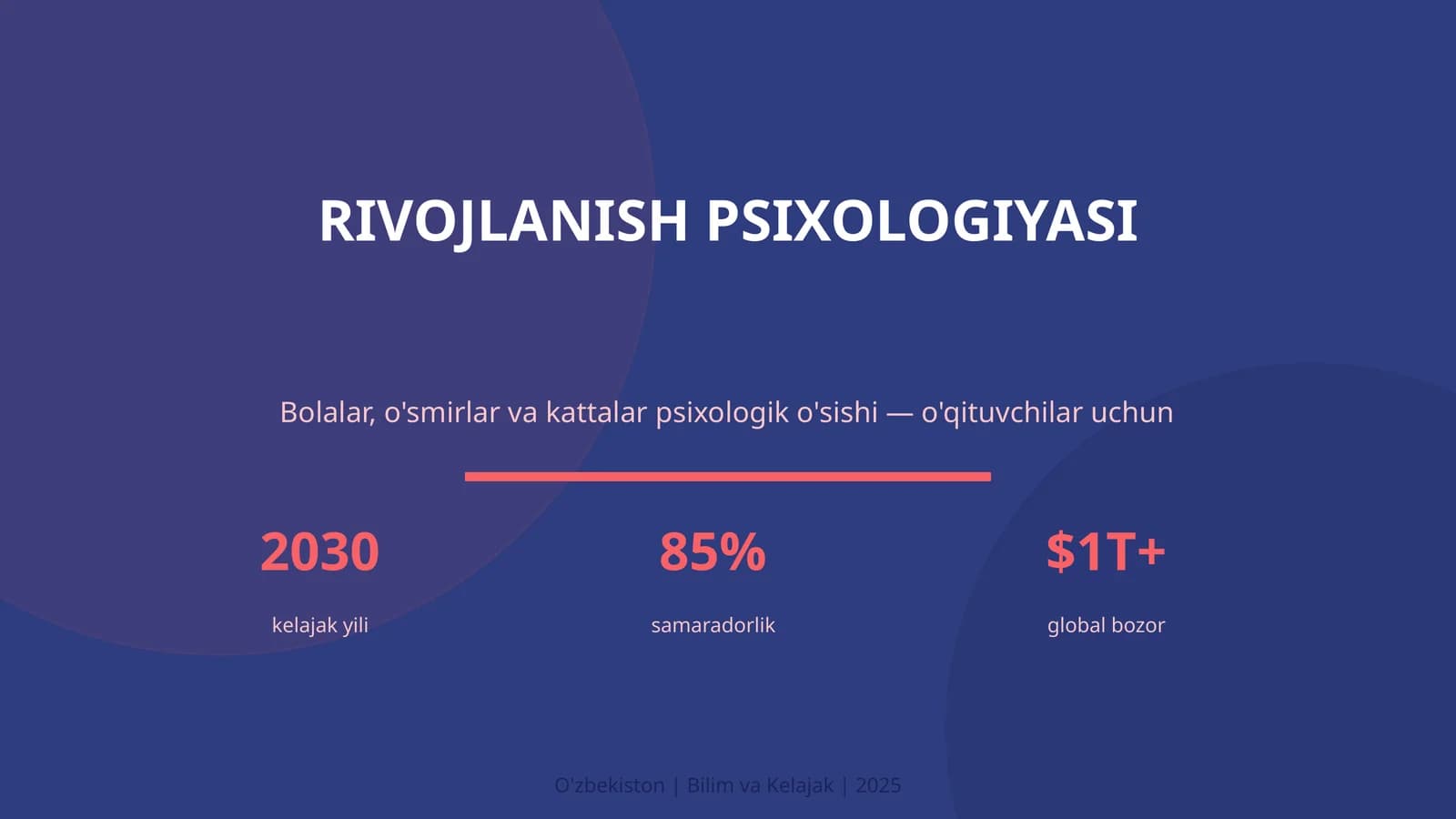 RIVOJLANISH PSIXOLOGIYASI