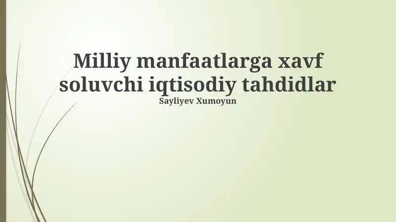Global savdo urushlari va milliy manfaatlar